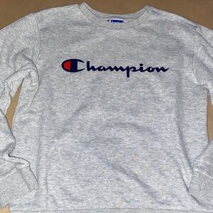 Champion Heather Gray Crewneck Sweatshirt